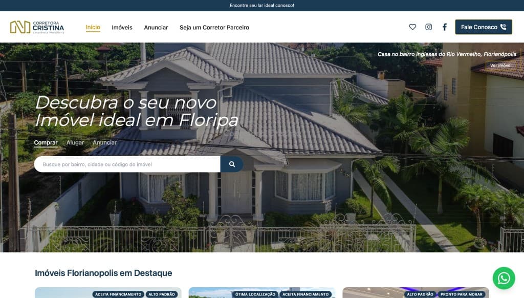 Site imobiliário publicado
